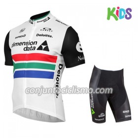 Conjunto Maillot + Culotte Corto 2017 Dimension Data Campeonato de Sudáfrica Niños